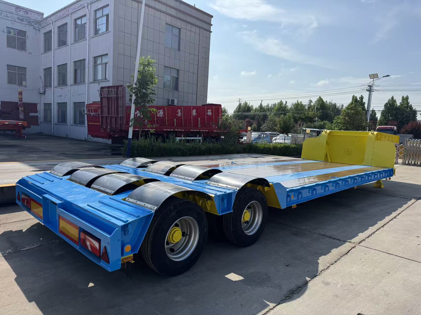 Lowboy Trailer with Wooden Deck