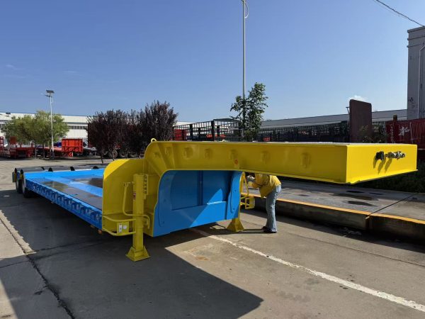 Lowboy Trailer with Wooden Deck
